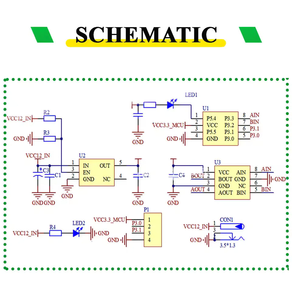 TJ-56-551 Unassemboled DIY Ultrasonic Levitation Kit Floating Standing Wave Control DIY Soldering Project Electronic Kit Acoustic Suspension 12V - a technical schematic diagram showing electronic components, connections, and power input ports.