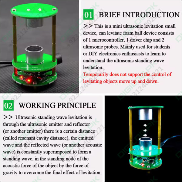 TJ-56-551 Unassemboled DIY Ultrasonic Levitation Kit Floating Standing Wave Control DIY Soldering Project Electronic