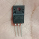 TK40A10N1 N-Channel Power MOSFET - a black three-pin electronic component held in a hand with the model number printed on its front surface.