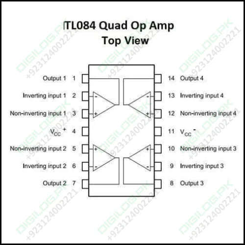 Tl084 Quad Operational Amplifier Ic
