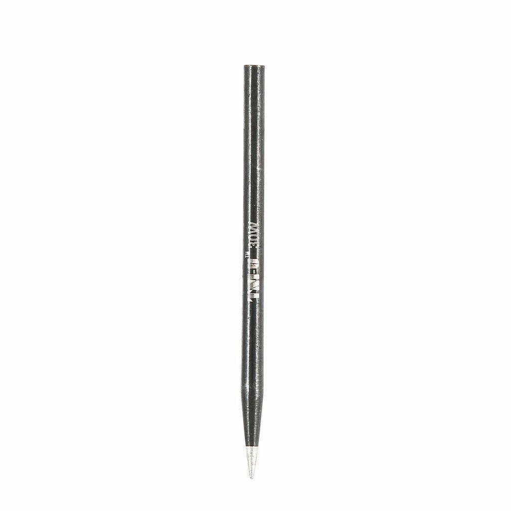 Tni-u 30W Sharp Soldering Tip Iron Head Tools For Rework Station - a slim, black, cylindrical soldering iron replacement tip with a pointed silver metal end and white printed text.