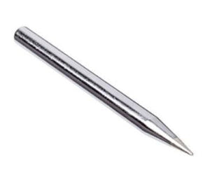 Tni-u 60W Sharp Soldering Tip Iron Head Tools For Rework Station - a silver-coloured, conical metal soldering iron tip shown in a close-up view.