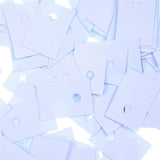 TO-220 Silicon Rubber Pad Insulation Silicon Heatsink Silicon Sheet - a pile of light blue rectangular silicone pads with a single circular hole.