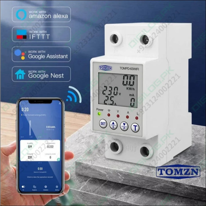 TOMZN TOMPD-63 WIFI Earth Leakage Smart Circuit Breaker