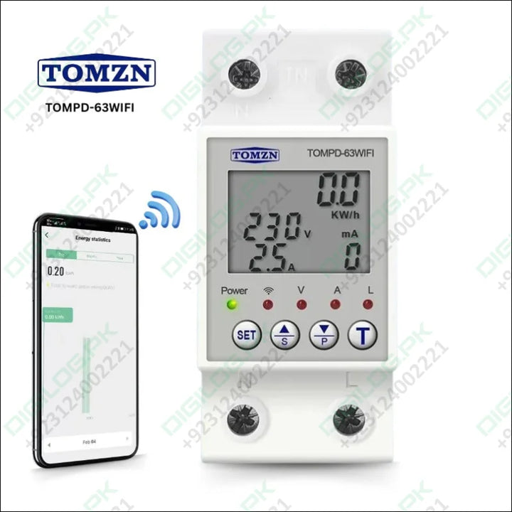 TOMZN TOMPD-63 WIFI Earth Leakage Smart Circuit Breaker