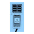 TOOLTOP ET480 Plug-in Watt Meter - light blue plug-in watt meter with six-window display and universal socket