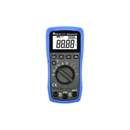 TOOLTOP ET72 Process Calibrator - blue handheld signal generator with LCD display and rotary function selector