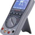 TOOLTOP ET827 Oscilloscope Multimeter - grey handheld scope meter with colour screen and rotary dial on a kickstand