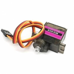 Towerpro MG90S Mini Digital 180 Degree Servo Motor 2.2kg 0.08sec 13G - with a black plastic body, a pink label, a metal gear output shaft, and an attached three-wire connector cable.