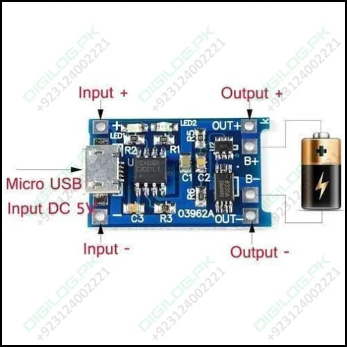 Tp4056 1a Li-ion Battery Charging Board Micro Usb