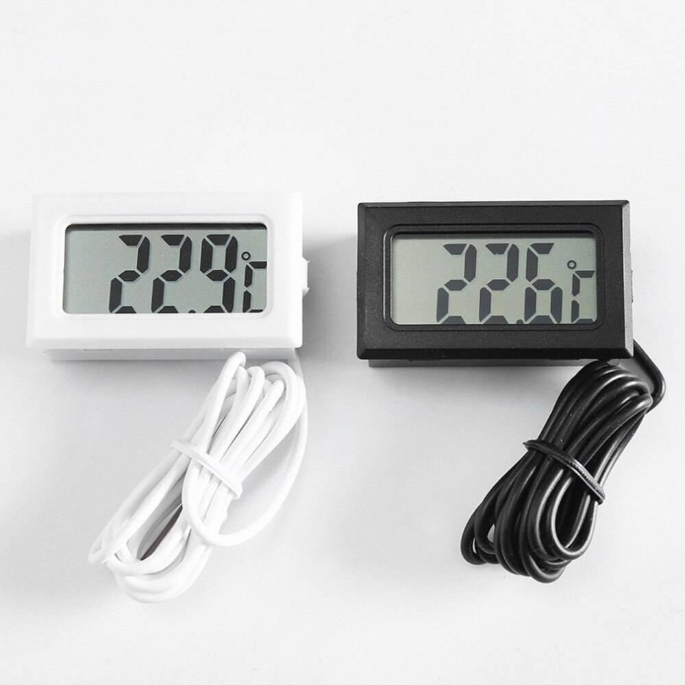 TPM10 Digital Thermometer Temperature Sensor Tester Meter Fy-10 With Metal Sensor - a white unit reading 22.9°C and a black unit reading 22.6°C, both with attached sensor cables.