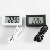 TPM10 Digital Thermometer Temperature Sensor Tester Meter Fy-10 With Metal Sensor - a white unit reading 22.9°C and a black unit reading 22.6°C, both with attached sensor cables.