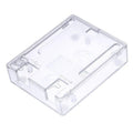 Transparent Acrylic Case Shell Enclosure Gloss Box For Arduino Uno R3 - a clear, rectangular plastic housing featuring cutouts for ports and mounting holes.