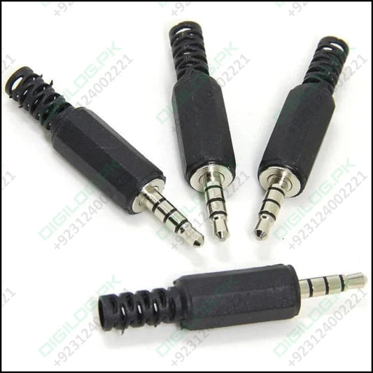 Trrs Male Plug 4 Pole 1/8’ 3.5mm Solder Type Diy Audio