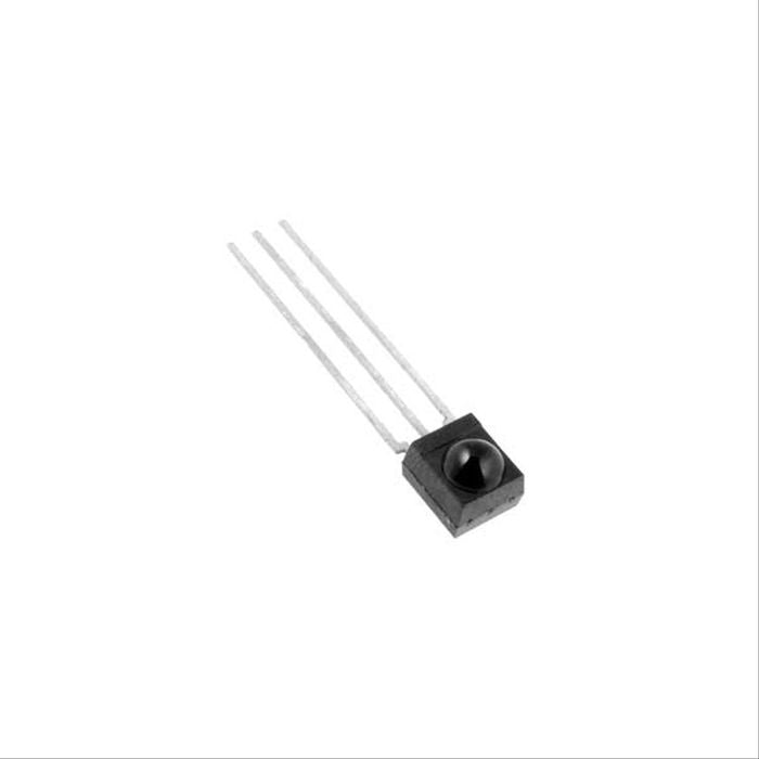 Tsop Sensor 1838 IR Receiver - a small black rectangular electronic component with a rounded lens and three thin metal pins extending from one side.