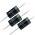 UF4007 Ultra Fast Diode - three black cylindrical electronic components with silver bands and wire leads, marked with the text UF4007.