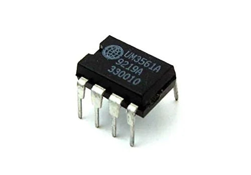 UM3561 UM3561A DIP-8 Sound Generator IC - shown as a black, 8-pin DIP integrated circuit component with white text printed on its top surface.