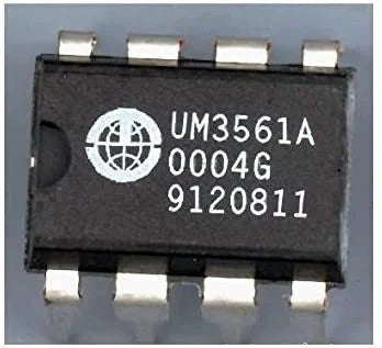 UM3561 UM3561A DIP-8 Sound Generator IC - a black 8-pin DIP integrated circuit showing the model number and logo printed in white on its top surface.