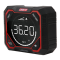 UNI-T LM320D Digital Laser Angle Meter – 4×90°, ±0.2°, 2 Laser Lines, Two-Sided Magnetic, Rechargeable - a digital display reading 36.20 degrees with buttons for unit, hold, ref/abs, and sound.