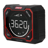 UNI-T LM320D Digital Laser Angle Meter – 4×90°, ±0.2°, 2 Laser Lines, Two-Sided Magnetic, Rechargeable - a digital display reading 36.20 degrees with buttons for unit, hold, ref/abs, and sound.