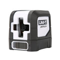 UNI-T LM570LD-I Green Cross Line Laser Level – 1V1H, ±3 mm/10 m, Self-Leveling, 510 nm, 110° Lines, Tripod Mount - a black and white compact device with a front-facing laser aperture and a sliding power switch at the base.