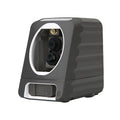 UNI-T LM571LD-I Green Cross Line Laser Level – 1V1H, ±2 mm/10 m, Self-Leveling, 510 nm, 130°/150° Wide Lines, 12 h Runtime, Tripod Mount - a grey and white device with a front lens, internal laser optics, and a sliding lock switch at the base.