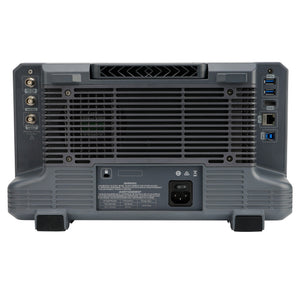 UNI-T MSO3054X 500 MHz 4-Channel Mixed Signal Oscilloscope – 5 GSa/s (interleave) / 2.5 GSa/s (non-interleave), 1.25 GSa/s - a grey plastic chassis with BNC connectors, USB ports, HDMI, Ethernet, a power socket, and a cooling vent.