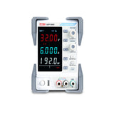 UNI-T UDP1306C 192W Linear DC Power Supply – Single Channel, 0–32V / 0–6A, 10 mV / 1 mA, USB / RS232 - a white and grey unit with a digital display reading 32.00V, 6.000A, and 192.0W, plus front-panel knobs and ports.