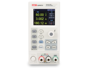 UNI-T UDP6730 360W Switching DC Power Supply – Single Channel, 0–40V / 0–30A, 10 mV / 1 mA, RS232 - with a white casing, digital display showing 60.00V and 3.002A, control buttons, a rotary knob, and front output ports.