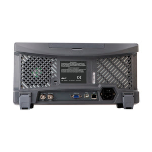 UNI-T UPO2102E 100 MHz 2-Channel Digital Storage Oscilloscope – 2GSa/s, 56MPTS - a power input, Ethernet, USB, VGA video out, and BNC ports for EXT Trig and AUX Out.