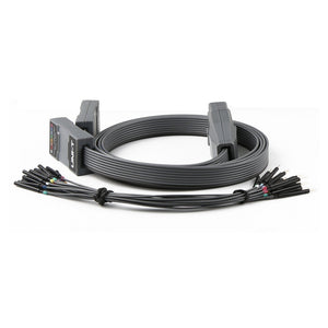 UNI-T UT-M15 16-Channel Logic Analyzer Probe Pod – for UPO/MSO Series Oscilloscopes (Mixed-Signal Debugging) - a grey multi-wire ribbon cable with two connector heads and individual color-coded wire leads.