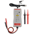 UNI-T UT-P32 HV Differential Oscilloscope Probe – 50 MHz, 100:1/1000:1, 3000 Vpp, CAT III - a grey handheld unit with a power switch, attenuation ratio selector, BNC connector, and red and black test leads.