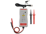 UNI-T UT-P32 HV Differential Oscilloscope Probe – 50 MHz, 100:1/1000:1, 3000 Vpp, CAT III - a grey handheld unit with a power switch, attenuation ratio selector, BNC connector, and red and black test leads.