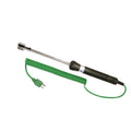 UNI-T UT-T06 Surface Temperature Thermocouple Probe – -50°C to 500°C, 125 mm Probe, 1 m Lead, for Hot Roller & Vessel Surface Measurement - a long metal sensor tip, a black handle, and a green coiled cable with a two-pin connector.