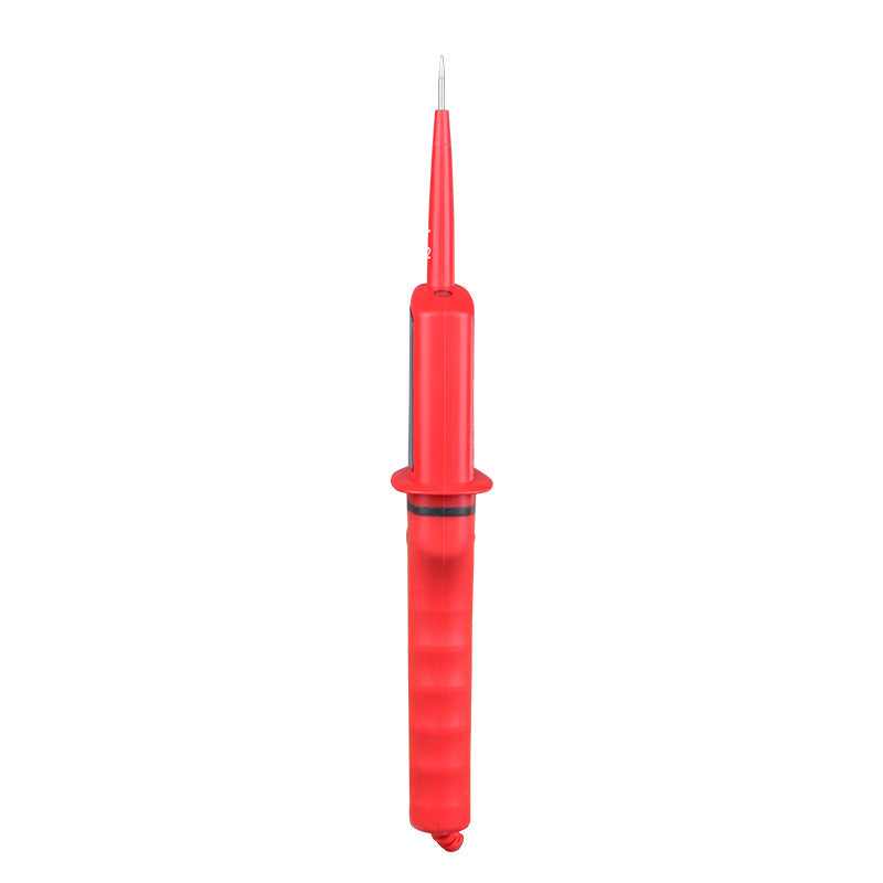 UNI-T UT15B Waterproof Voltage & Continuity Tester Pen – AC/DC up to 690V, Three-Phase Rotation, IP65, Single-Probe Live Wire Detection with Work Light - shown as a single, vertical red probe with a textured handle and a small, dark display screen.