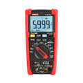 UNI-T UT18B PRO True RMS Digital Multimeter – 6000 Count, 1000V AC/DC, VFC, Temperature, LED Test, CAT III 1000V / CAT IV 600V, 8kV Anti-Burn Protection - in a red and black casing with a central rotary dial, various buttons, input ports, and a screen displaying 5.999 V DC.