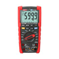 UNI-T UT195E Professional True RMS Digital Multimeter – 6000 Count, AC/DC 1000V, 20A, IP65 Waterproof, LoZ, Flashlight, 2m Drop-Proof, CAT III 1000V - a red and black handheld device with a central rotary dial, various buttons, input ports, and a screen showing 599.9.