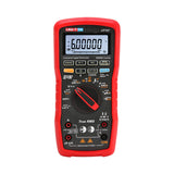 UNI-T UT197 Industrial True RMS Digital Multimeter – 600000 Count, AC/DC 1000V, 10A, IP67 Waterproof, 5m Drop-Proof, Bluetooth, VFD Mode, CAT IV 1000V - a red handheld device with a central rotary dial, various buttons, input ports, and a screen showing 600000.