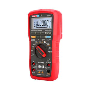 UNI-T UT197 Industrial True RMS Digital Multimeter – 600000 Count, AC/DC 1000V, 10A, IP67 Waterproof, 5m Drop-Proof, Bluetooth, VFD Mode, CAT IV 1000V - a red handheld device with a central rotary knob, function buttons, input ports, and a display showing 1000.00 V.