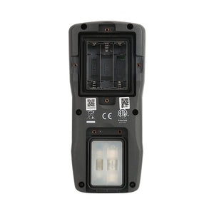 UNI-T UT197 Industrial True RMS Digital Multimeter – 600000 Count, AC/DC 1000V, 10A, IP67 Waterproof, 5m Drop-Proof, Bluetooth, VFD Mode, CAT IV 1000V - rear view showing an open battery compartment for three AAA batteries and a sealed fuse access panel.
