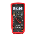 UNI-T UT197PV Solar PV True RMS Digital Multimeter – 2500V DC, 1500V AC, IP67 Waterproof, 5m Drop-Proof, Bluetooth App, VFD, CAT IV 1000V / CAT III 1500V - a red and black handheld device with a central rotary dial, control buttons, and a screen displaying 2500V DC.