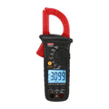 UNI-T UT200A+ True RMS Digital Clamp Meter – 400A AC, 3000 Count, AC/DC 600V, Resistance, Continuity, Frequency, Live Wire Test, NCV, Flashlight, CAT III 600V - a rotary dial, LCD screen displaying 3.099, function buttons, and input ports at the base.