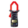 UNI-T UT206 1000A Digital Clamp Meter – AC Current, AC/DC Voltage, Resistance, Frequency, Temperature, 3999-Count Auto Range - in black and red, featuring a rotary dial, four buttons, input ports, and a digital display showing "1000 AC A".