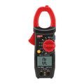UNI-T UT2117R True RMS Digital Clamp Meter – 1000A AC, AC/DC 1000V, 60MΩ Resistance, Capacitance, Frequency, Dual-Mode NCV, 1000V Overload Protection, CAT III 600V / CAT II 1000V - a black and red handheld device with a rotary dial, LCD screen displaying "OL", and two input ports at the bottom.