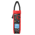UNI-T UT219PV Professional Solar PV True RMS AC/DC Clamp Meter – 1000A, AC 1500V / DC 2500V, 2500kVA Power, 9999 Count, IP65, Bluetooth 5.0, Temperature, CAT III 1500V / CAT IV 600V - a red and black handheld device with a rotary dial, function buttons, and a digital display showing 2500 V and 49.9 Hz.