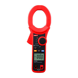 UNI-T UT220 Digital Clamp Meter – 2000A AC, 63mm Large Jaw, AC 750V / DC 1000V, Resistance, Continuity, NCV, Overload Protection, CAT III 600V - a large jaw, rotary dial, buttons, and a digital display reading 00.0 A with two input ports.