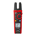 UNI-T UT256A True RMS AC/DC Fork Meter – 200A Open-Jaw Current, AC 750V / DC 1000V, Resistance, Frequency, NCV, Zero Mode, Data Hold, CAT II 1000V / CAT III 600V - a red and black open-jaw multimeter showing 227.1V on its digital display with a central dial and function buttons.