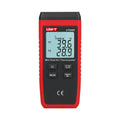 UNI-T UT320D Dual-Channel Mini Contact Thermometer – K/J Thermocouple, −50°C to 1300°C, T1/T2/T1-T2 Differential, MAX/MIN/AVG, Data Hold, Backlit, 1m Drop-Proof - a digital display with T1 at 39.6°C and T2 at 28.9°C, and four control buttons.