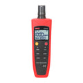 UNI-T UT337A Carbon Monoxide (CO) Meter Gas Detector – 0–1000 PPM, Electrochemical Sensor, Audio-Visual Alarm, Data Hold, Backlit LCD - a red handheld device with a black sensor top, control buttons, and a digital display showing 1000 ppm and MAX 1000.