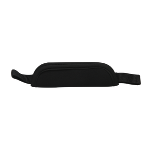 UNI-T UT337B Laser Particle Counter – 6-Channel 0.3–10 µm, ISO 21501-4, PM Mass Concentration, Temp / Humidity / Dew Point, 3.5" Colour LCD, Wi-Fi App - a black fabric padded strap with woven nylon ends.